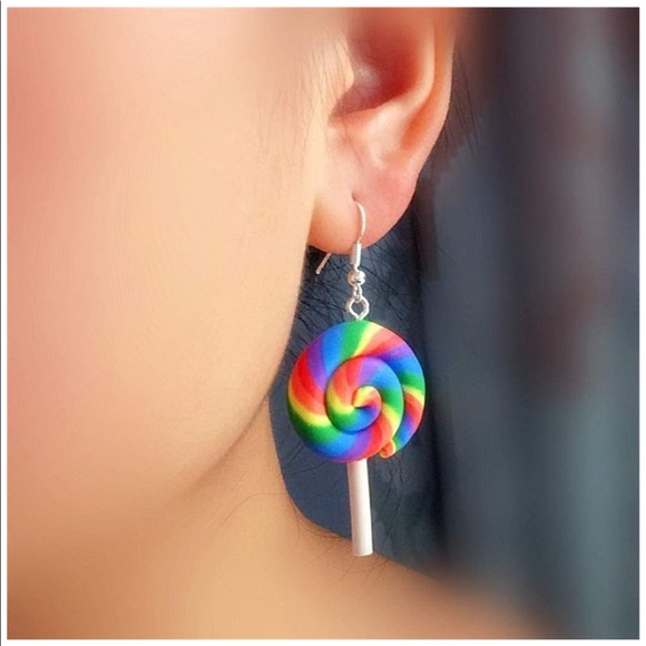 💖 2 for $10.00 Candy Lollipop Dangle Earrings - Picture 4 of 4